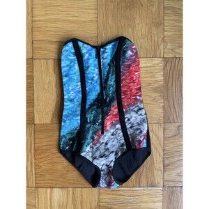 NWOT Lisa Marie Fernandez X Peter Pilotto Strapless Graphic Scuba Swimsuit XS